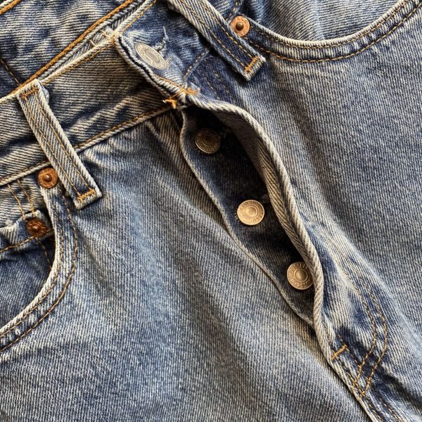 1996 Vintage Levi’s 501 Stonewash Made in USA Jeans. 25” Waist/UK 6. - Image 4