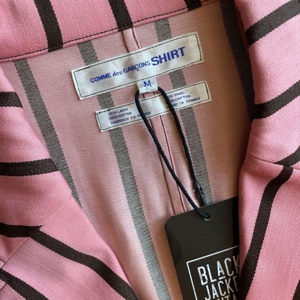 Early 1990s Comme des Garçons Stripe Boater Blazer. Large/42” Chest. - Image 3