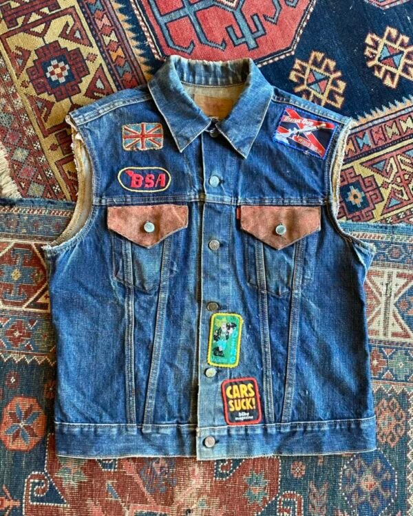 RARE Vintage Levi’s Big E Type III Denim Cut Off. Made in USA. Size Large/42”.