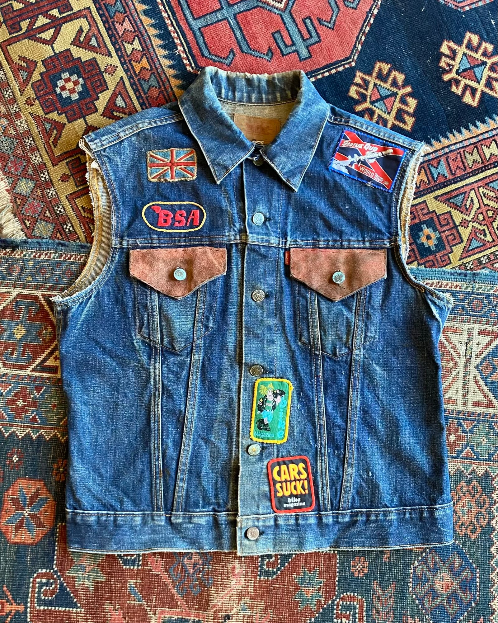 RARE Vintage Levi’s Big E Type III Denim Cut Off. Made in USA. Size Large/42”.
