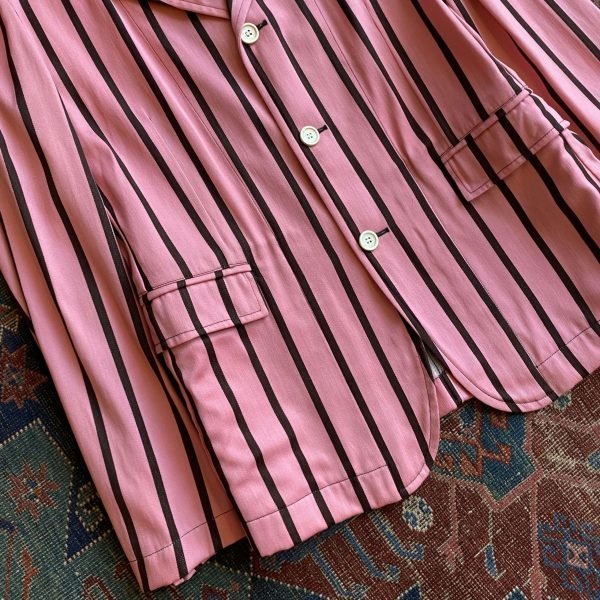Early 1990s Comme des Garçons Stripe Boater Blazer. Large/42” Chest. - Image 2