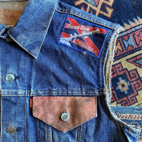 RARE Levi’s Big E Type III Denim Cut Off Jacket. Made in USA. Size Large/42”. - Image 5