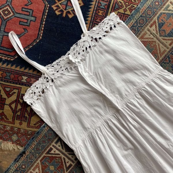 Early 1900s/1910s Antique French Cotton Lace Chemise. UK 10-12. - Image 8