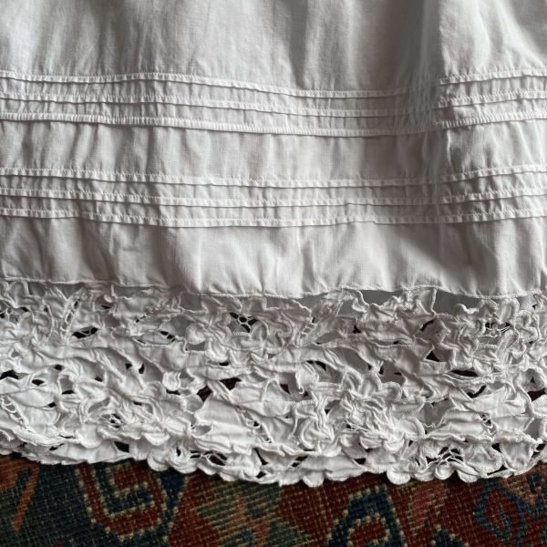 Early 1900s/1910s Antique French Cotton Lace Chemise. UK 10-12. - Image 4