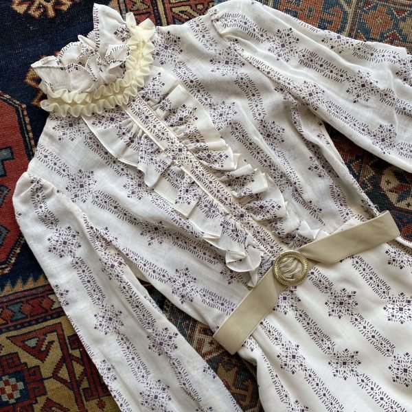 1960s/70s Shelana of London Vintage Prairie Maxi. XXS/UK 6. - Image 3