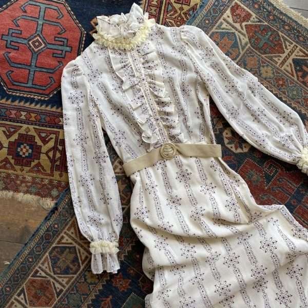 1960s/70s Shelana of London Vintage Prairie Maxi. XXS/UK 6. - Image 2