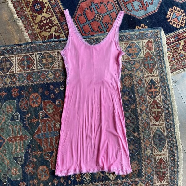 1970s Lace Bodice Vintage Slip Dress. UK 8-10/34” Bust. - Image 5