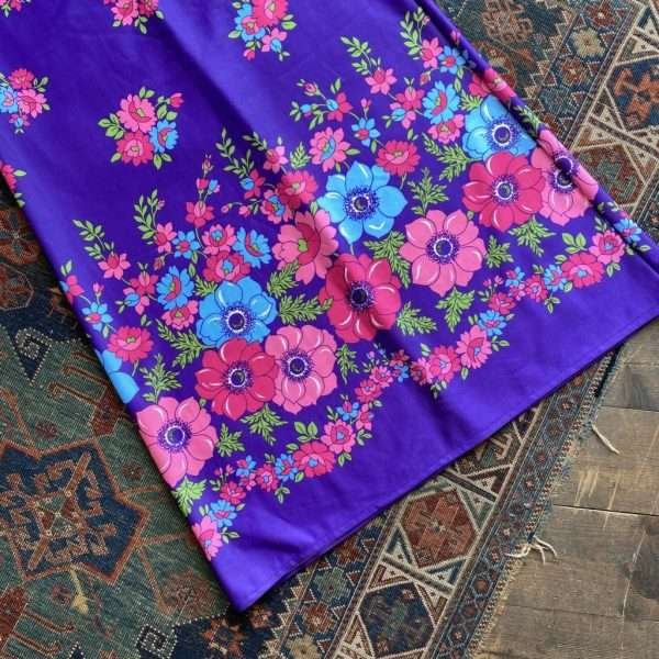 1960s Flower Power Strappy Vintage Maxi Dress. UK 14/40” Bust. - Image 2