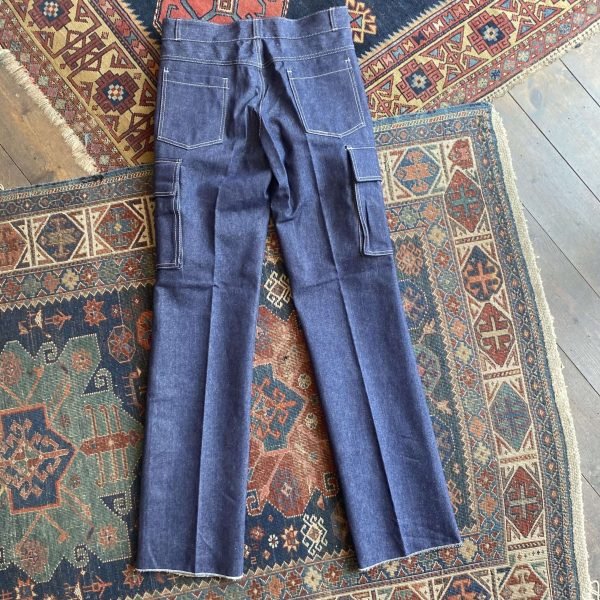 Rare Dated 1979 Guy Leroy Deadstock Indigo Denim Vintage Workwear Suit. 32” W Jeans/ XL Jacket. - Image 10