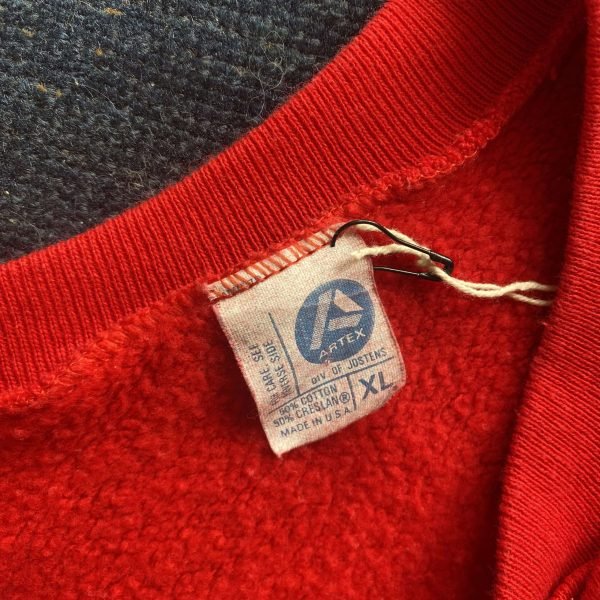 1980s Northern Illinois Chest Print Vintage Sweater. Made in USA by Artex. Size Large. - Image 4