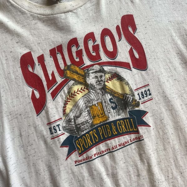 1990s ‘Sluggo’s’ Sports Bar Souvenir Single Stitch Tee. Made in USA. Size XL/XXL. - Image 2