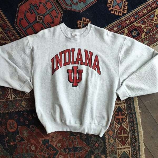1990s Indiana Spell Out Vintage Sweater. Made in USA. Size XL.