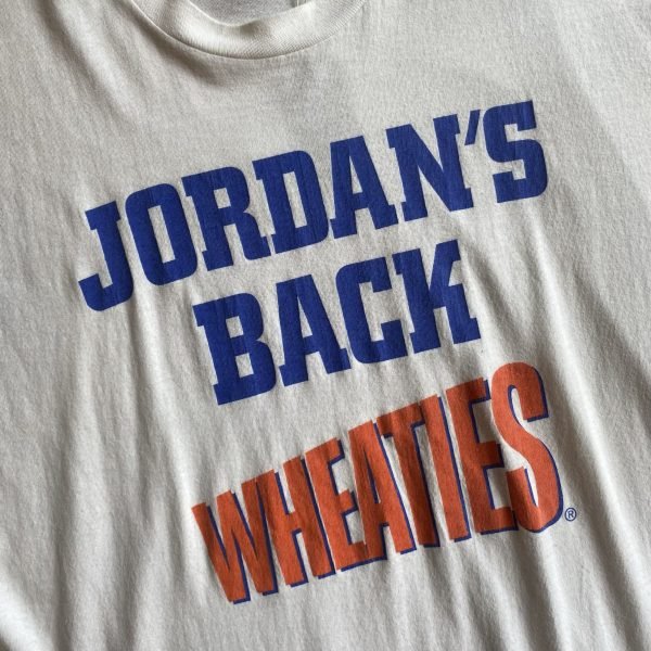 Rare 1995 Jordans Back Wheaties Single Stitch Tee. Size XL. - Image 2