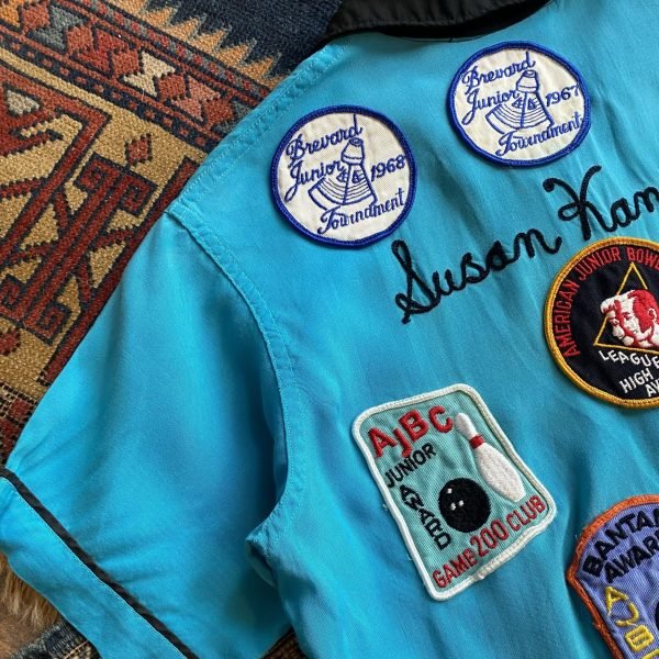 Rare 1960s Crown Prince Patch Girls Bowling Shirt. XS/UK 8. - Image 5