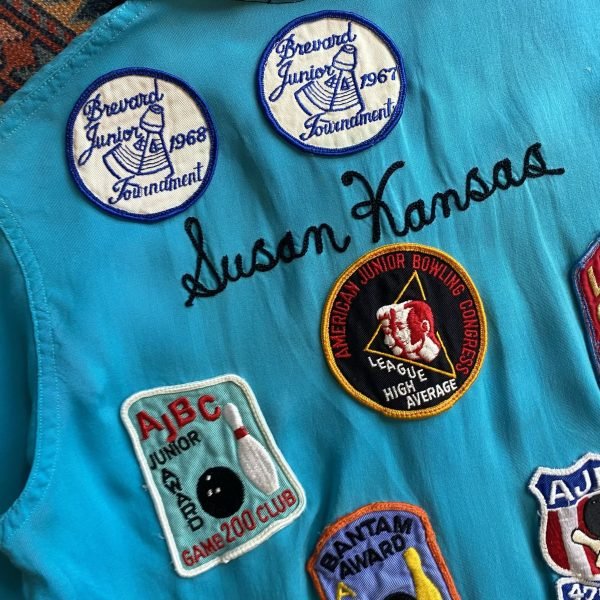 Rare 1960s Crown Prince Patch Girls Bowling Shirt. XS/UK 8. - Image 2