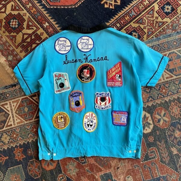 Rare 1960s Crown Prince Patch Girls Bowling Shirt. XS/UK 8.