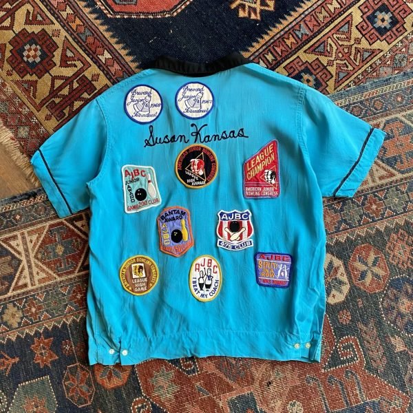 Rare 1960s Crown Prince Patch Girls Bowling Shirt. XS/UK 8.