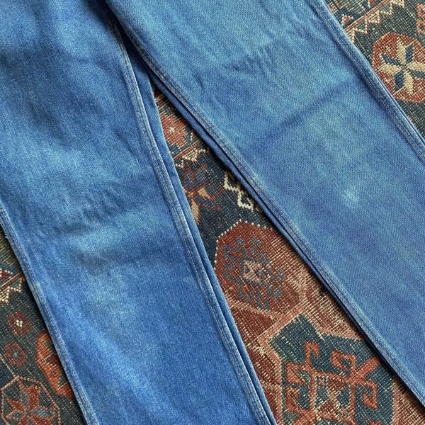 1970s Wrangler High Rise Slim Straight Leg Vintage Jeans. Made in USA. 25” W/UK 6. - Image 5