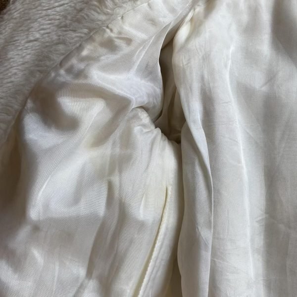 1980s Winter White Vintage Faux Fur Jacket. XL/UK 16. - Image 5