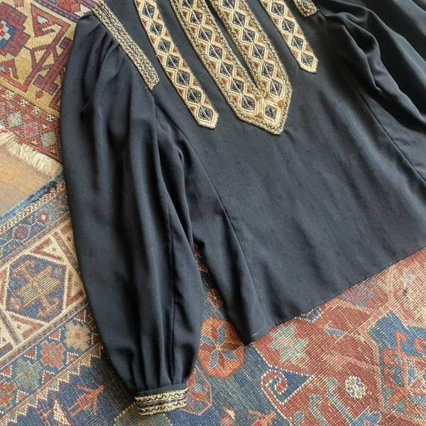 1970s Boho Beaded Trim Vintage Blouse. UK 8. - Image 2