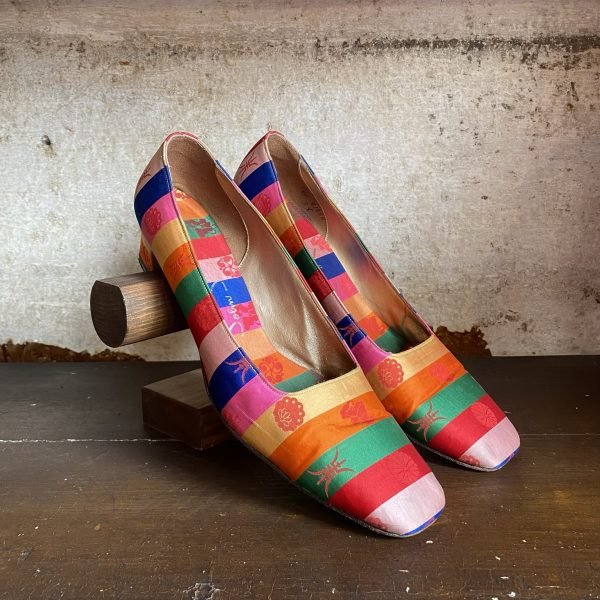 1950s John Jerro Rainbow Stripe Vintage Shoes. UK 4/EU 37.