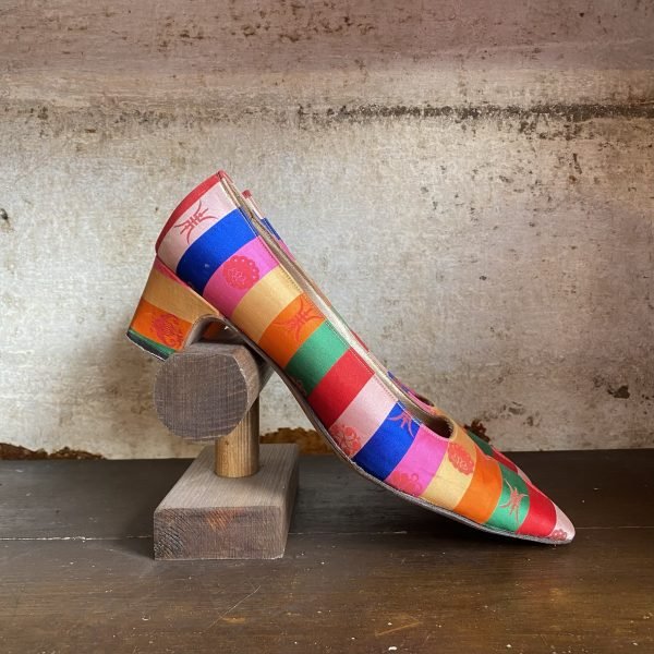 1950s John Jerro Rainbow Stripe Vintage Shoes. UK 4/EU 37. - Image 2