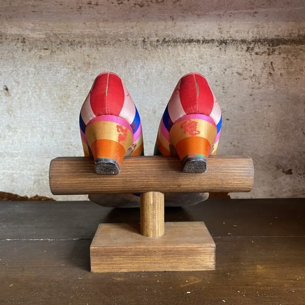 1950s John Jerro Rainbow Stripe Vintage Shoes. UK 4/EU 37. - Image 3