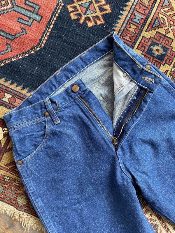 1970s/80s Wrangler High Waisted Vintage Jeans. Made in USA. 28” Waist/UK 10. - Image 6