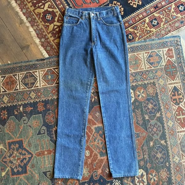 1980s/90s Spitfire 70s Wash High Waisted Vintage Jeans. 27” Waist/ UK 8. - Image 4