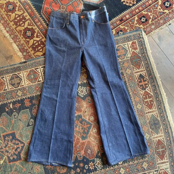 RARE 1970s Deadstock Vintage Wrangler ‘Blue Bell’ Bellbottom Jeans. 35” Waist. - Image 2