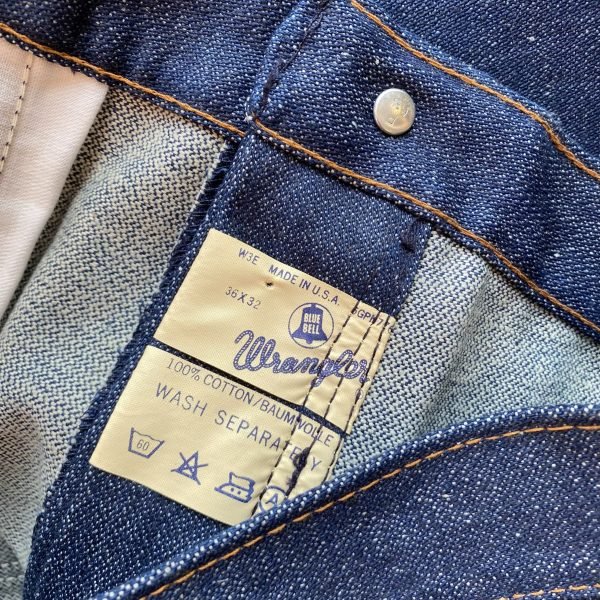RARE 1970s Deadstock Vintage Wrangler ‘Blue Bell’ Bellbottom Jeans. 35” Waist. - Image 4