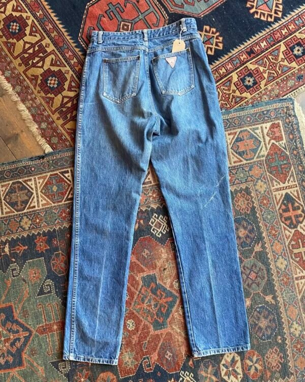 1990s Guess High Waisted Stonewashed Vintage Jeans. 30” Waist/UK 12. - Image 4