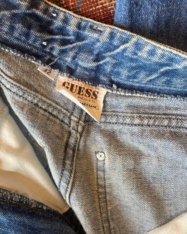 1990s Guess High Waisted Stonewashed Vintage Jeans. 30” Waist/UK 12. - Image 8