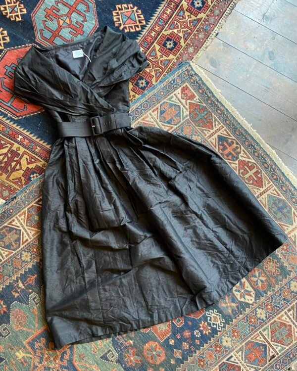 1980s Vintage Laura Ashley Dupion Silk Evening Dress. UK 8/XS.