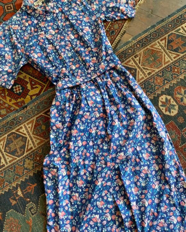 1980s Vintage Liberty Tana Lawn Cotton Day Dress. UK 8/XS. - Image 2