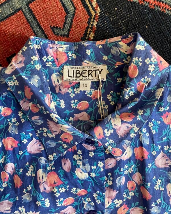 1980s Vintage Liberty Tana Lawn Cotton Day Dress. UK 8/XS. - Image 4