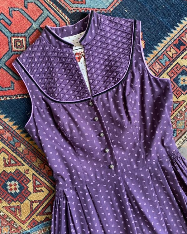 1970s Alphorn Ditsy Floral Cotton Dirndl Vintage Dress. UK 10. - Image 3