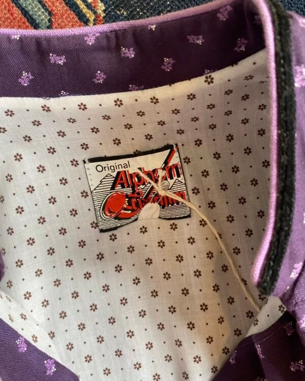 1970s Alphorn Ditsy Floral Cotton Dirndl Vintage Dress. UK 10. - Image 6