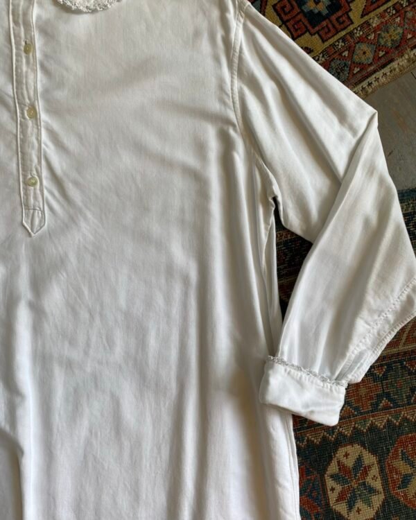 Antique French Linen Smock Gown. XL/UK 18. - Image 7