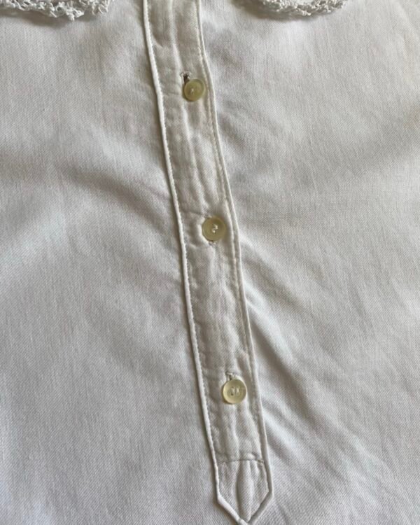 Antique French Linen Smock Gown. XL/UK 18. - Image 5