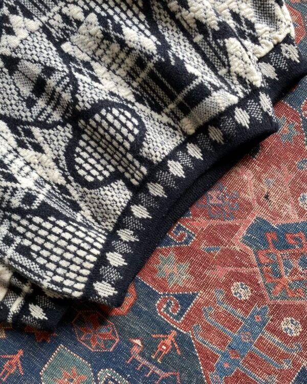 Rare 1990s Vintage Coogi Abstract Argyle Pattern Wool Jumper. Size Large. - Image 10