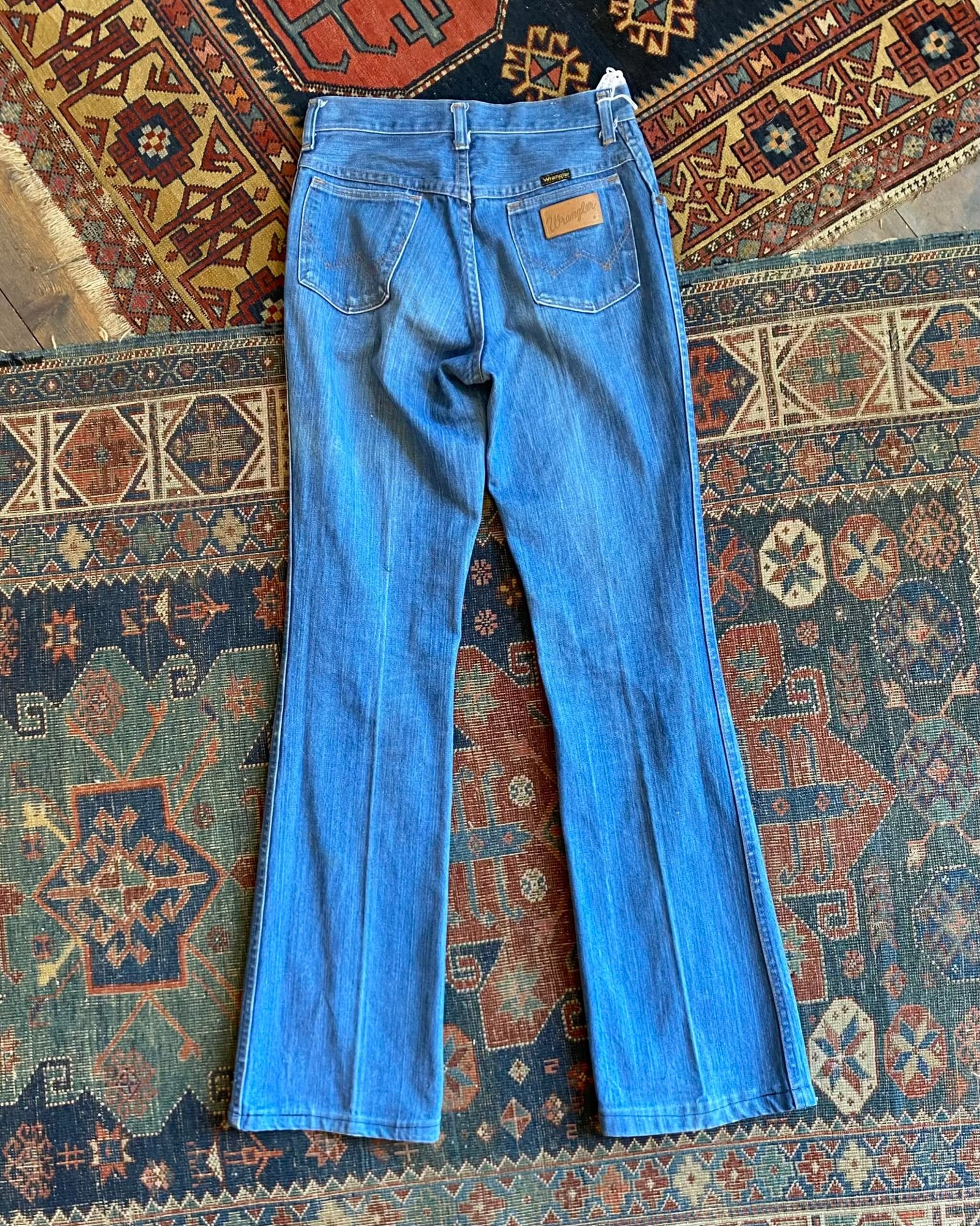 Rare 1970s Vintage Wrangler Blue Bell Bootcut Jeans. UK 8/28” W/34” L.