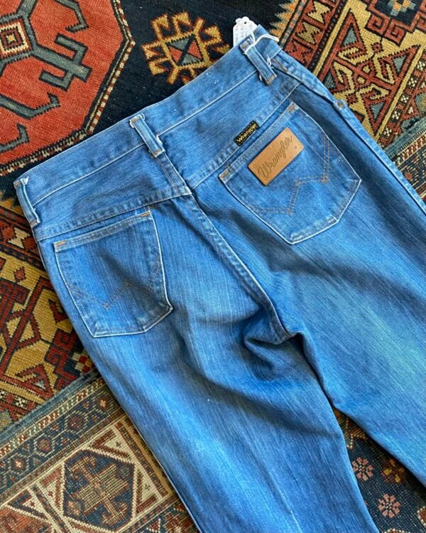 Rare 1970s Vintage Wrangler Blue Bell Bootcut Jeans. UK 8/28” W/34” L. - Image 2