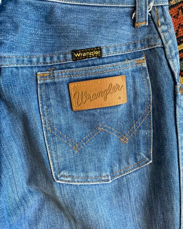 Rare 1970s Vintage Wrangler Blue Bell Bootcut Jeans. UK 8/28” W/34” L. - Image 3