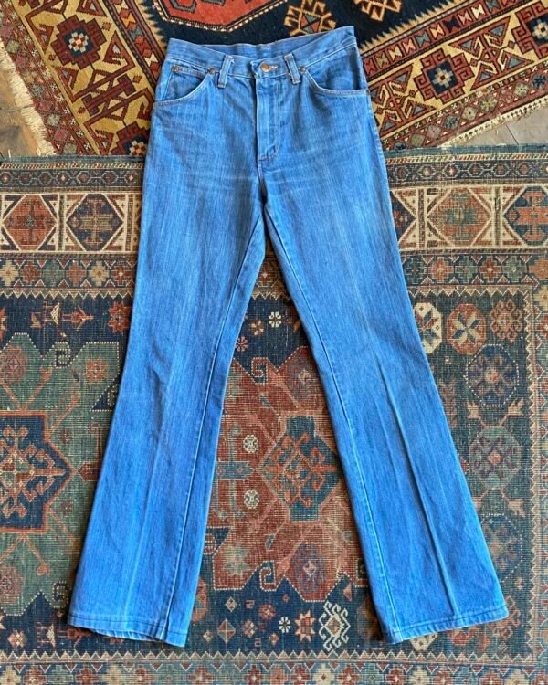 Rare 1970s Vintage Wrangler Blue Bell Bootcut Jeans. UK 8/28” W/34” L. - Image 5