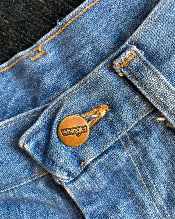 Rare 1970s Vintage Wrangler Blue Bell Bootcut Jeans. UK 8/28” W/34” L. - Image 7