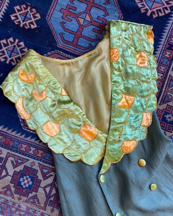 Mid Century Vintage 1920s Flapper Style Costume Statement Coat. Small/UK 8-10. - Image 2