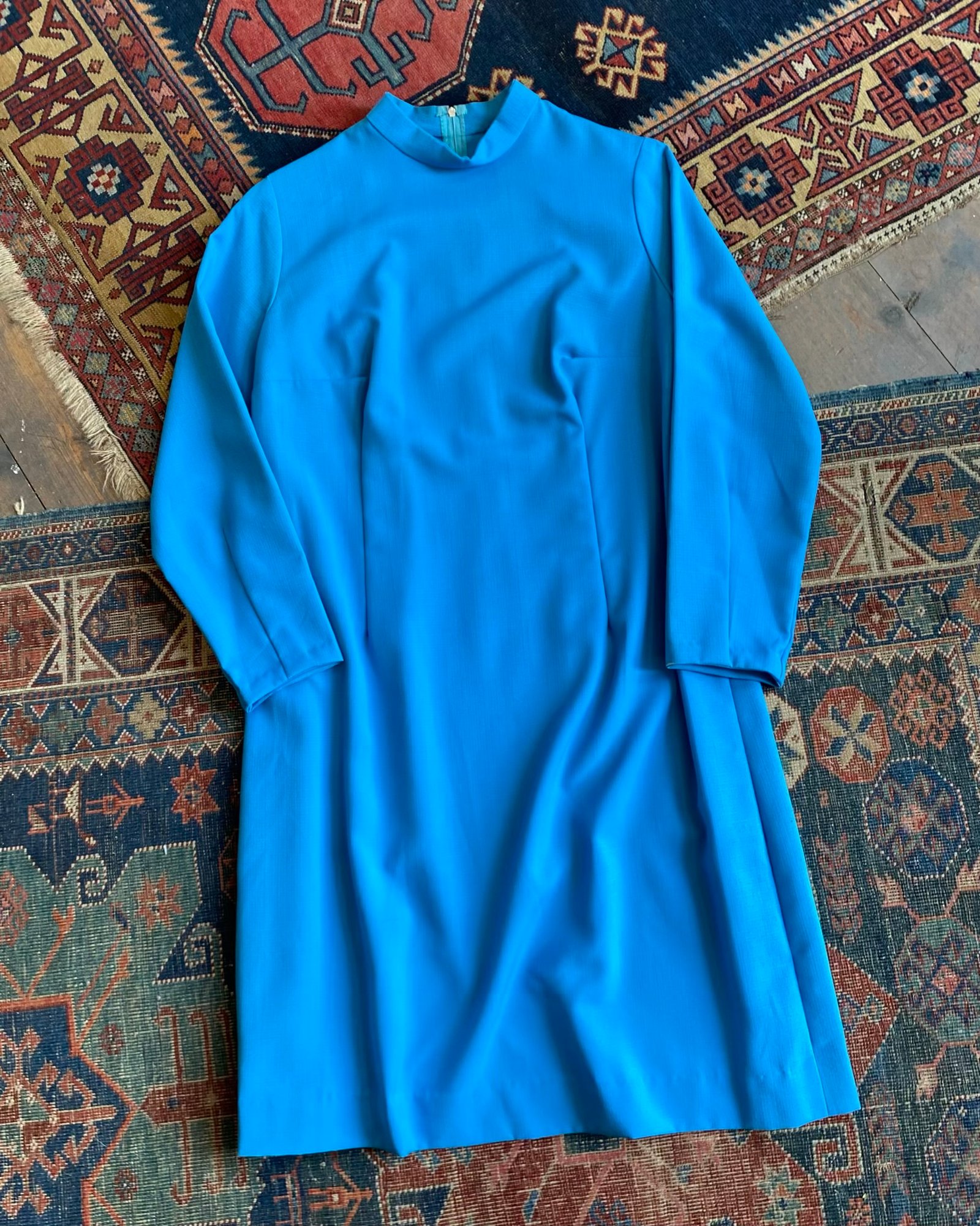 1960s Vintage Handmade A-line Scooter Dress. UK 12 to 14.