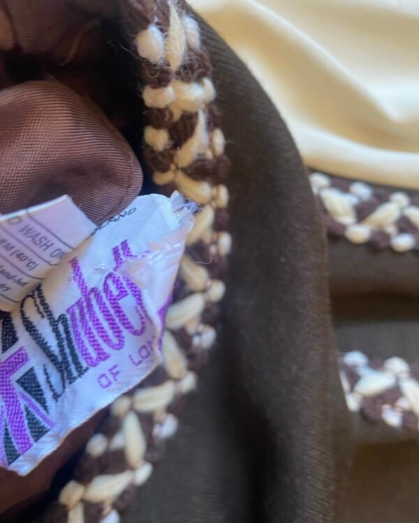 1960s Shubette of London Contrast Sleeve Vintage Prairie Dress. UK 8-10. - Image 4