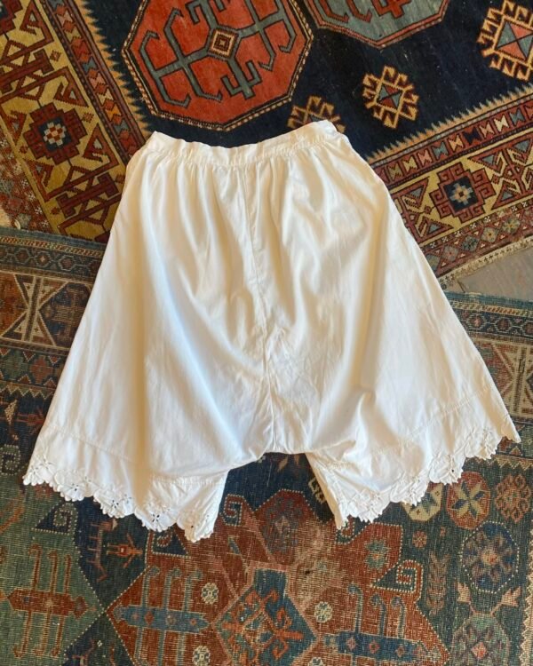 Late 1800s Embroidered Antique Bloomers. UK 6-8/26” Waist. - Image 6